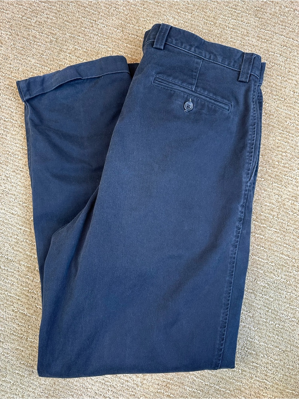Vtg 90’s Gap Easy Fit Navy Pleated Chinos Baggy Old Money Preppy Workwear 36x32
